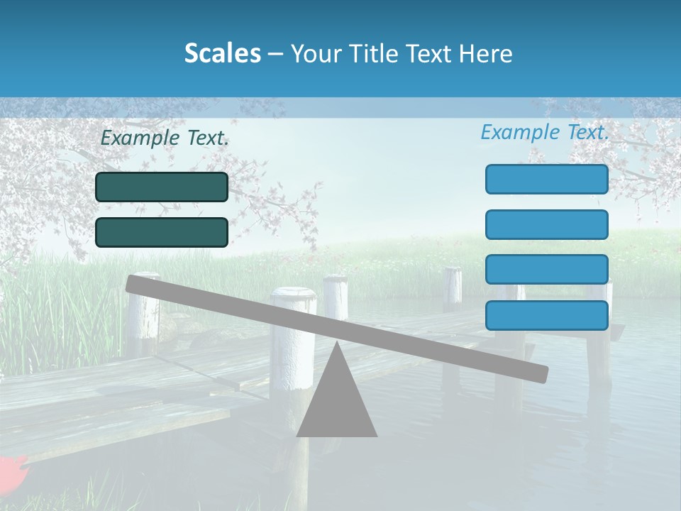 Ilustracja Pora Roku Molo PowerPoint Template