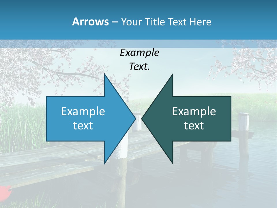 Ilustracja Pora Roku Molo PowerPoint Template