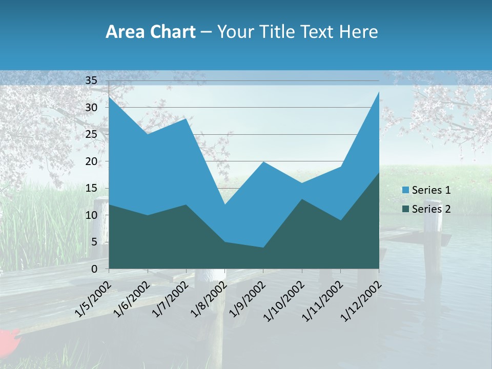 Ilustracja Pora Roku Molo PowerPoint Template