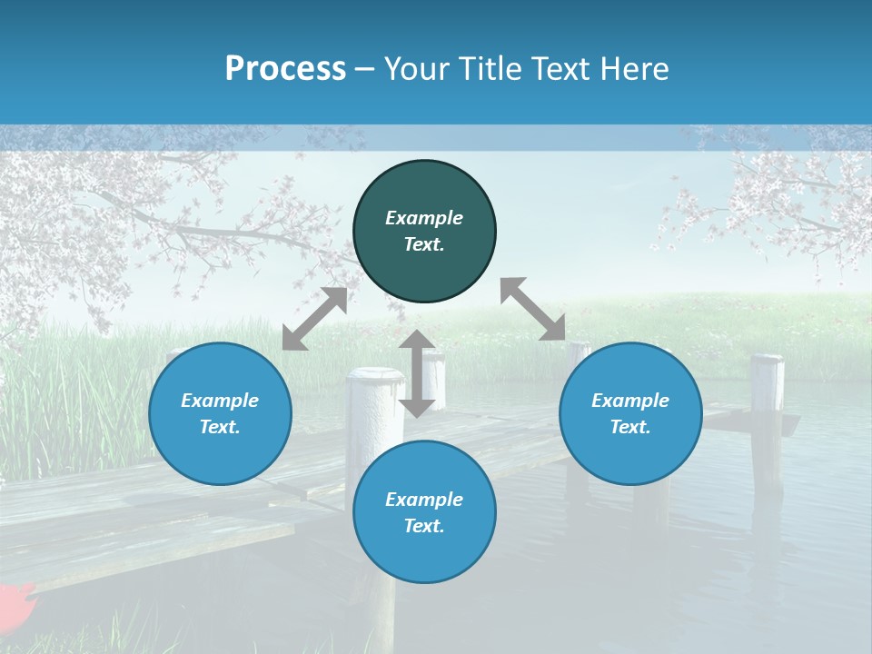 Ilustracja Pora Roku Molo PowerPoint Template