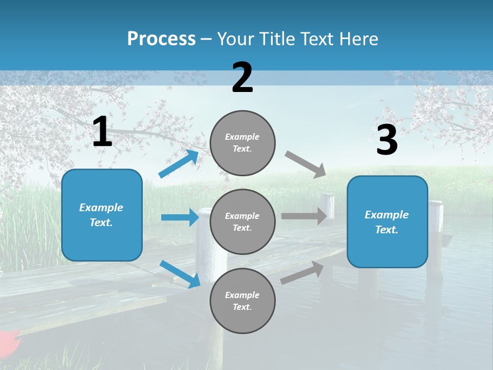 Ilustracja Pora Roku Molo PowerPoint Template