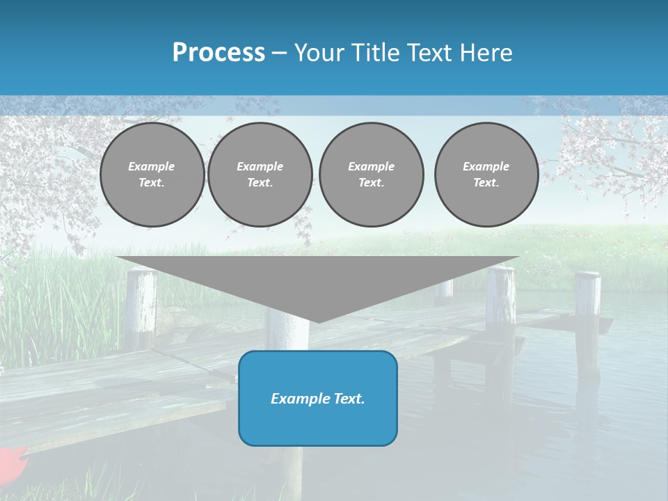 Ilustracja Pora Roku Molo PowerPoint Template