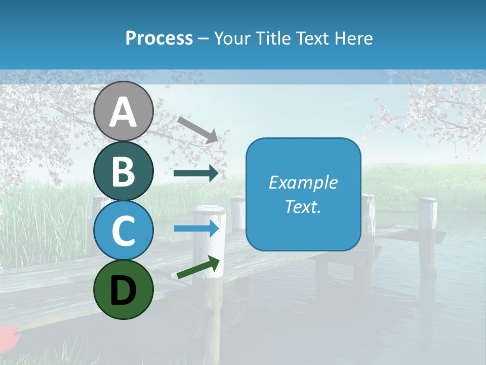 Ilustracja Pora Roku Molo PowerPoint Template