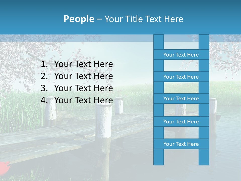 Ilustracja Pora Roku Molo PowerPoint Template