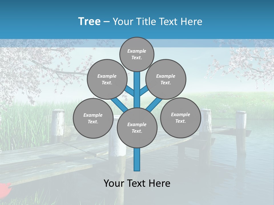 Ilustracja Pora Roku Molo PowerPoint Template