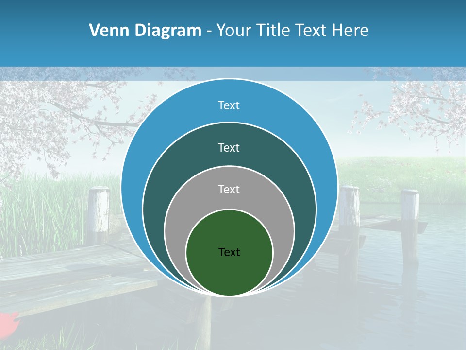 Ilustracja Pora Roku Molo PowerPoint Template