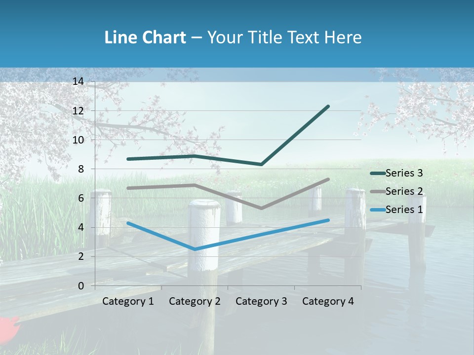 Ilustracja Pora Roku Molo PowerPoint Template