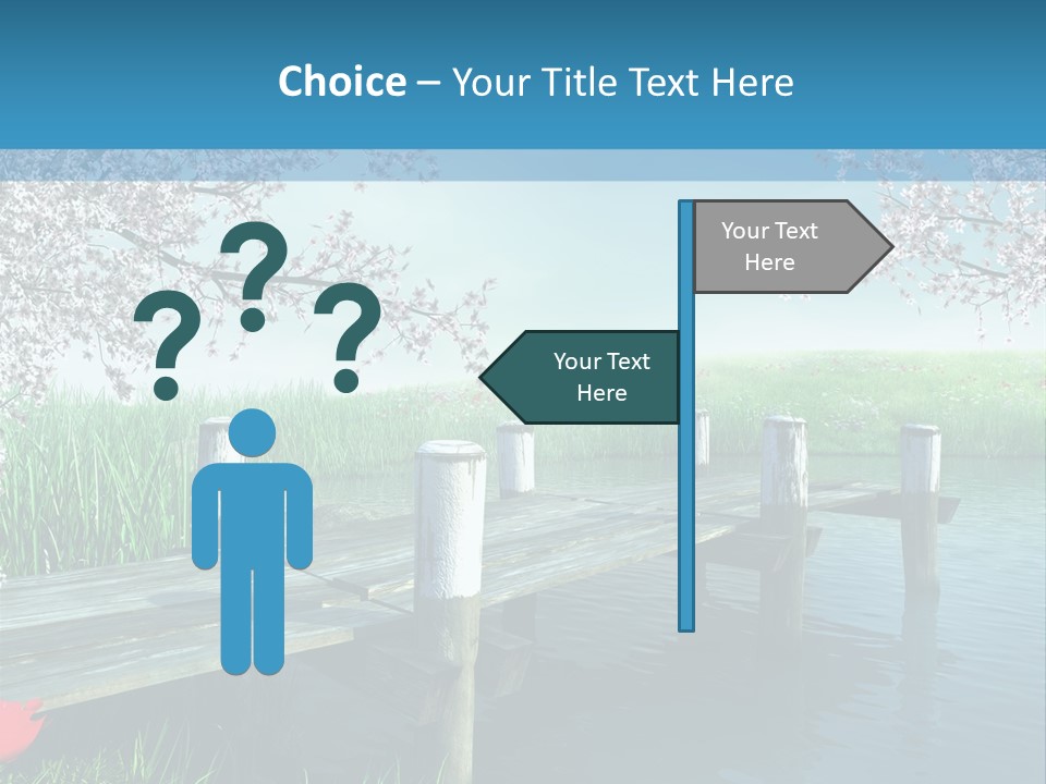 Ilustracja Pora Roku Molo PowerPoint Template