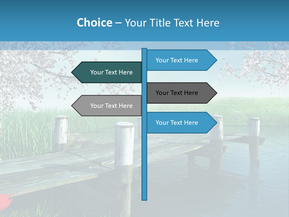 Ilustracja Pora Roku Molo PowerPoint Template