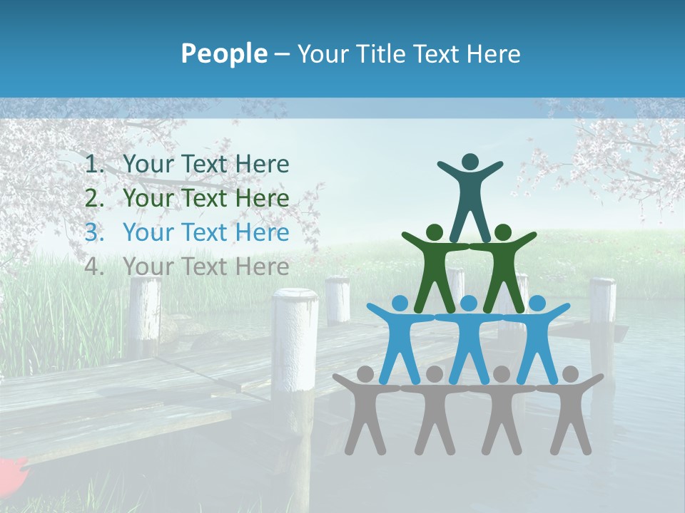 Ilustracja Pora Roku Molo PowerPoint Template