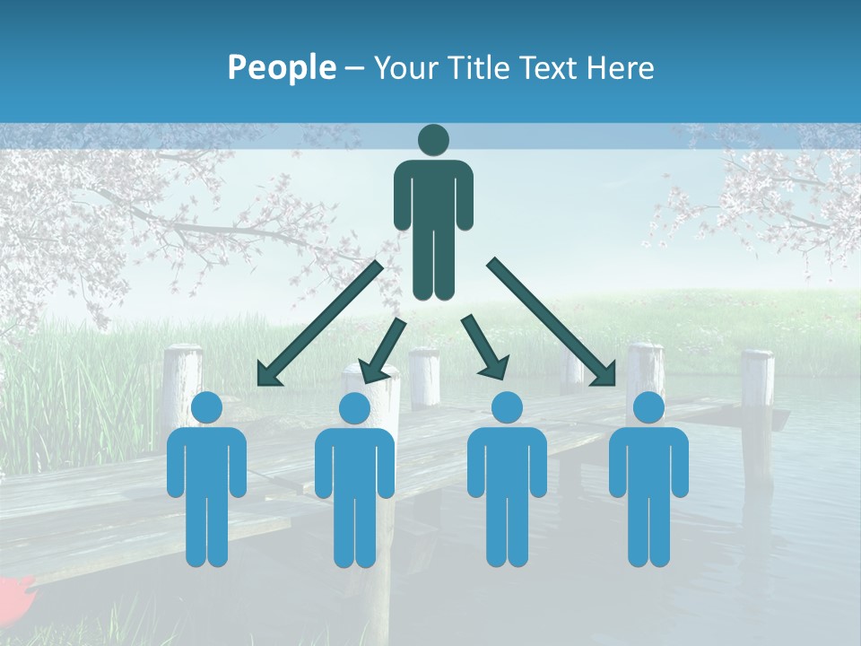 Ilustracja Pora Roku Molo PowerPoint Template