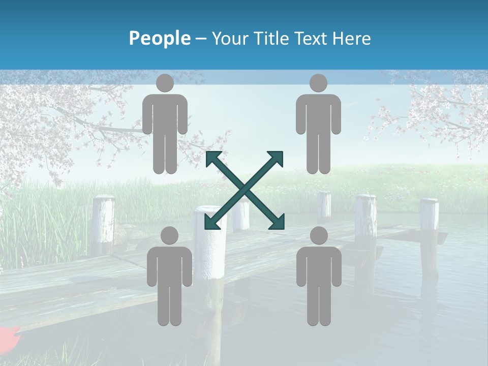 Ilustracja Pora Roku Molo PowerPoint Template