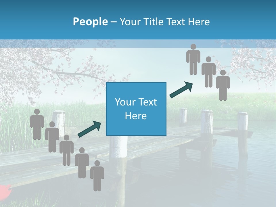 Ilustracja Pora Roku Molo PowerPoint Template