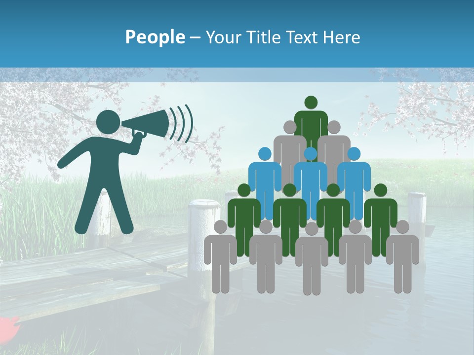 Ilustracja Pora Roku Molo PowerPoint Template