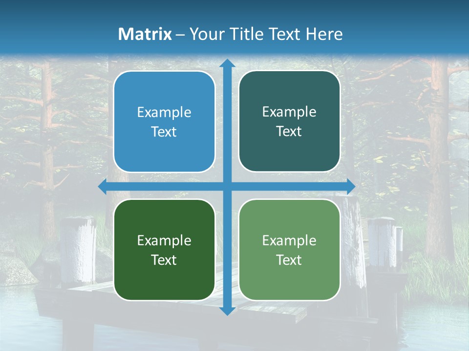 Sosna Drewniany Niebieski PowerPoint Template