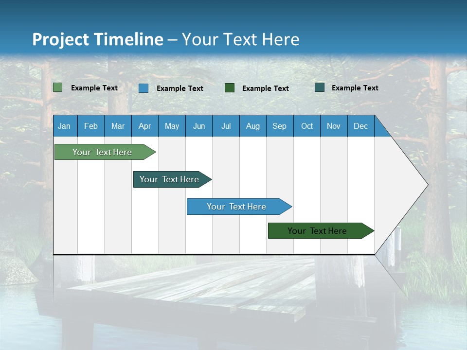 Sosna Drewniany Niebieski PowerPoint Template