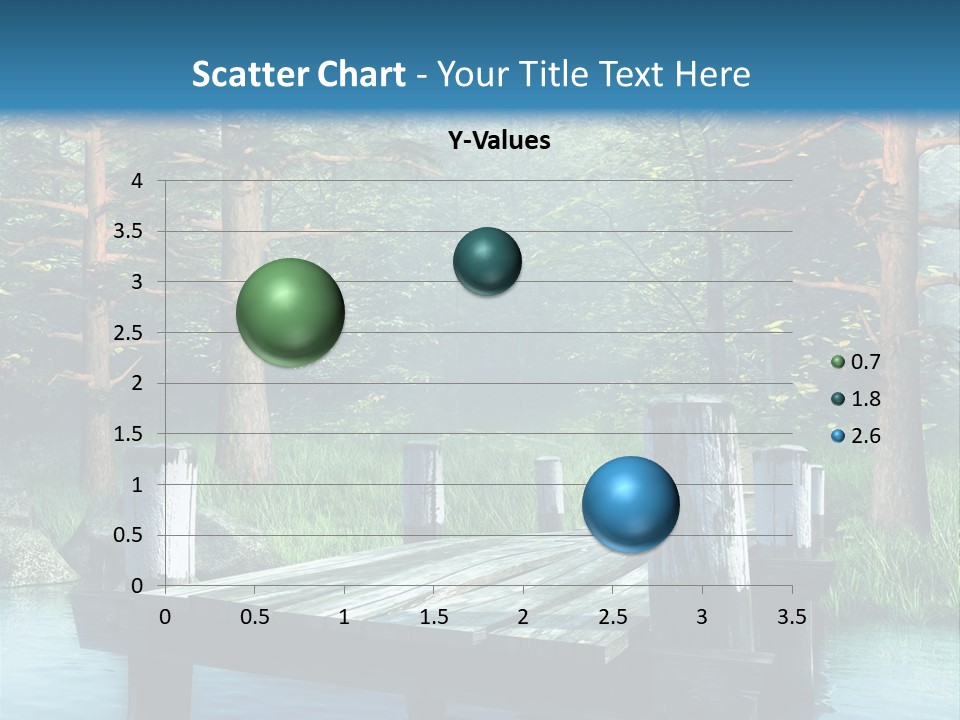 Sosna Drewniany Niebieski PowerPoint Template