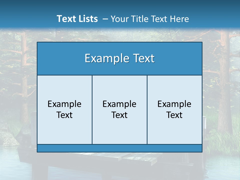 Sosna Drewniany Niebieski PowerPoint Template