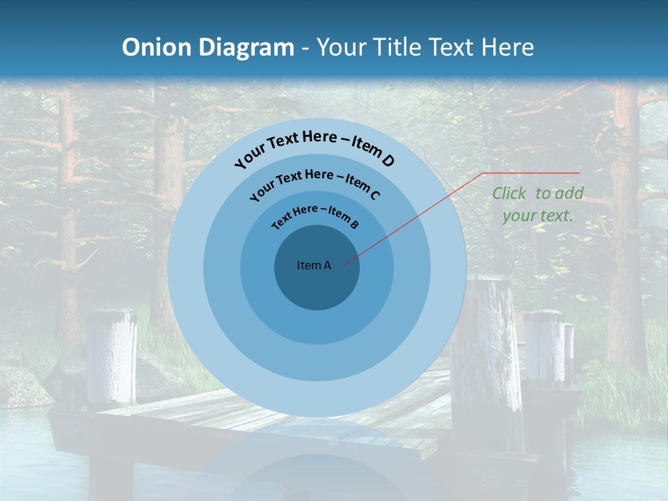 Sosna Drewniany Niebieski PowerPoint Template