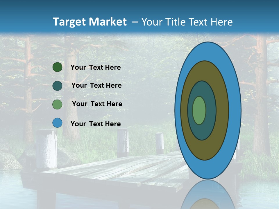 Sosna Drewniany Niebieski PowerPoint Template