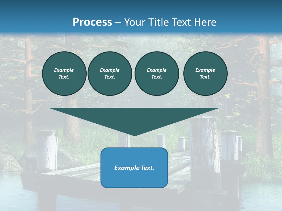 Sosna Drewniany Niebieski PowerPoint Template