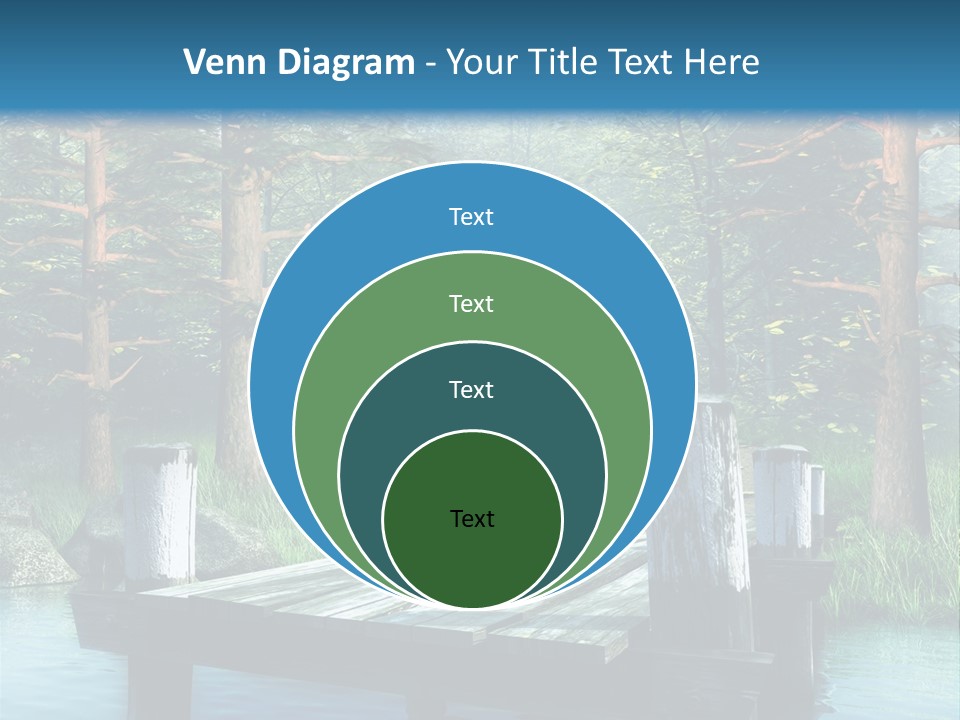 Sosna Drewniany Niebieski PowerPoint Template