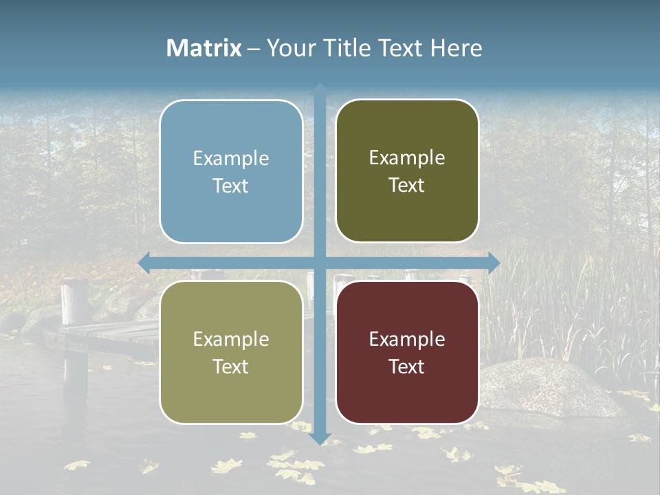 Las Drewniany Woda PowerPoint Template