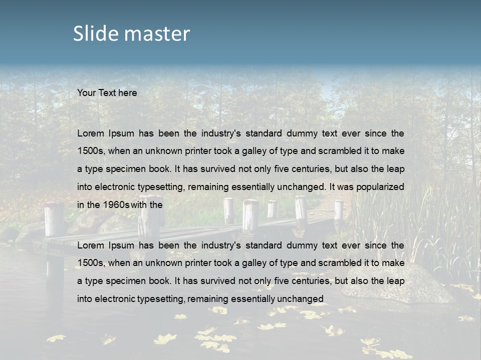 Las Drewniany Woda PowerPoint Template