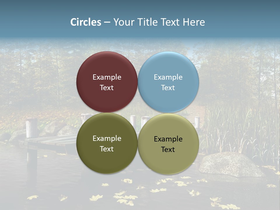 Las Drewniany Woda PowerPoint Template