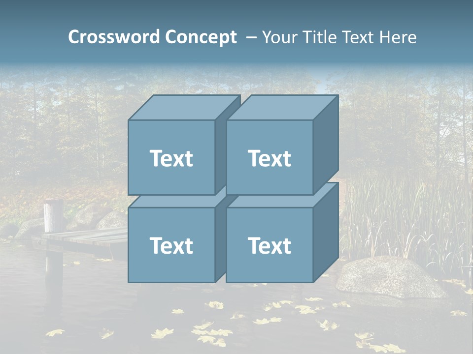 Las Drewniany Woda PowerPoint Template