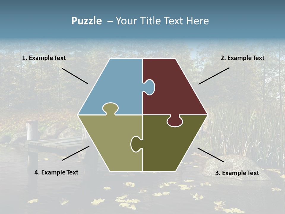 Las Drewniany Woda PowerPoint Template