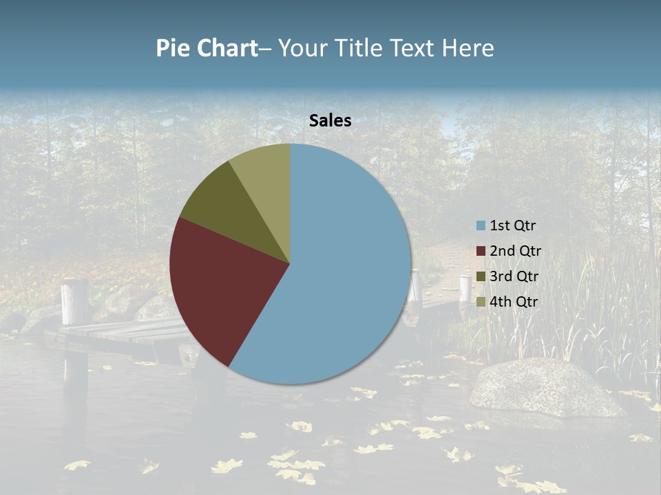 Las Drewniany Woda PowerPoint Template