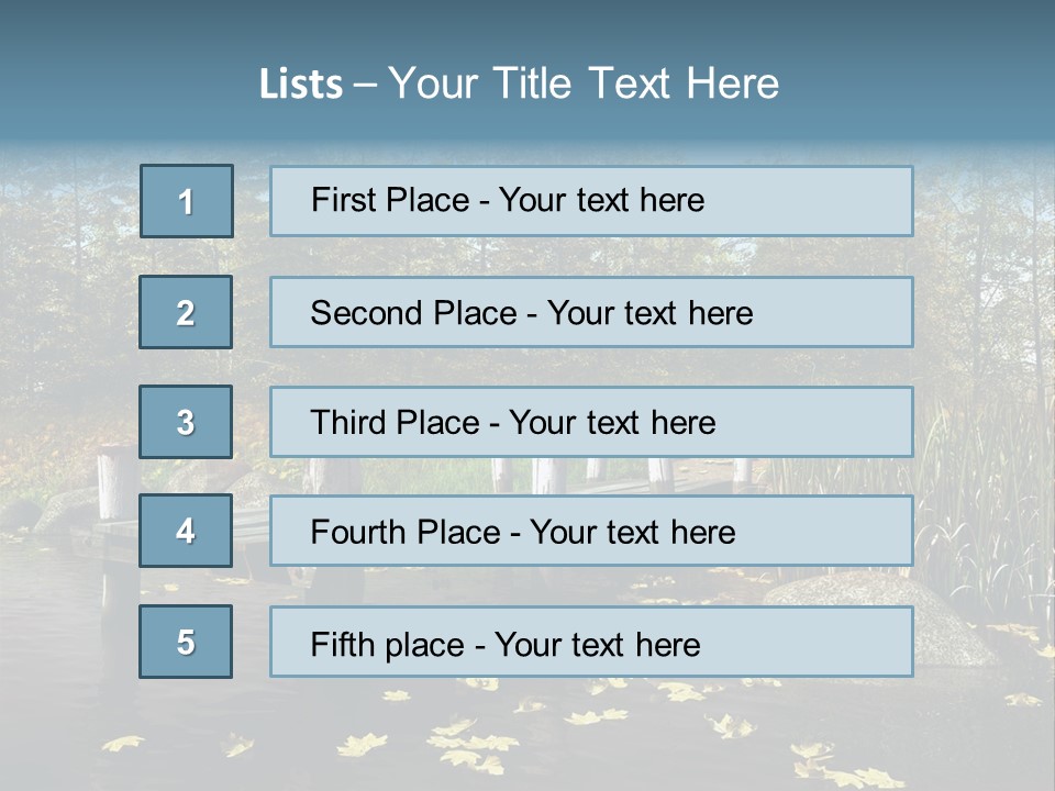 Las Drewniany Woda PowerPoint Template