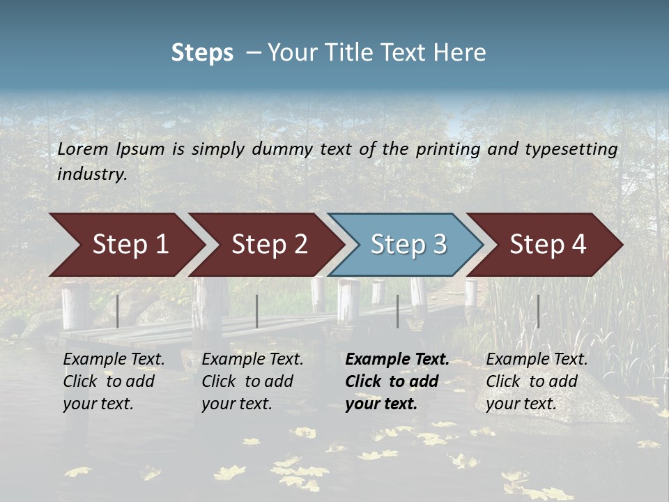 Las Drewniany Woda PowerPoint Template