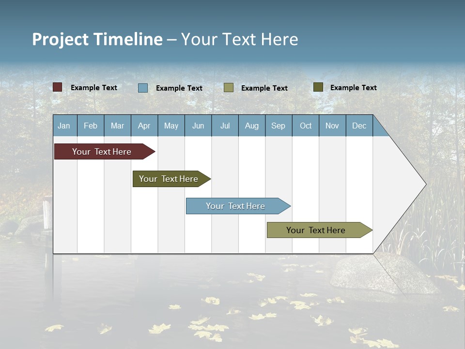 Las Drewniany Woda PowerPoint Template