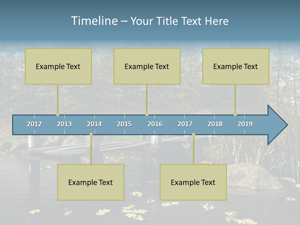 Las Drewniany Woda PowerPoint Template