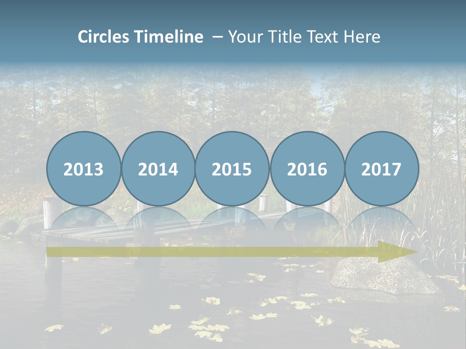 Las Drewniany Woda PowerPoint Template