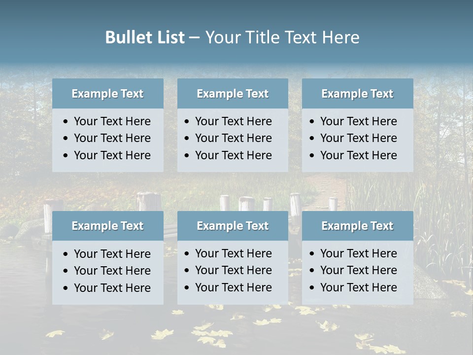 Las Drewniany Woda PowerPoint Template