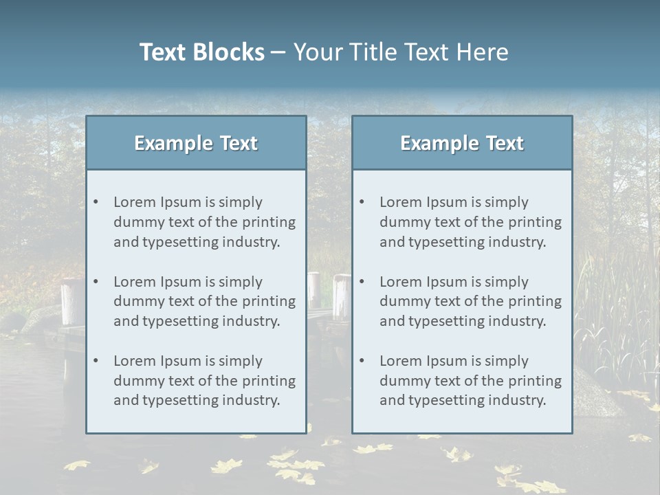 Las Drewniany Woda PowerPoint Template