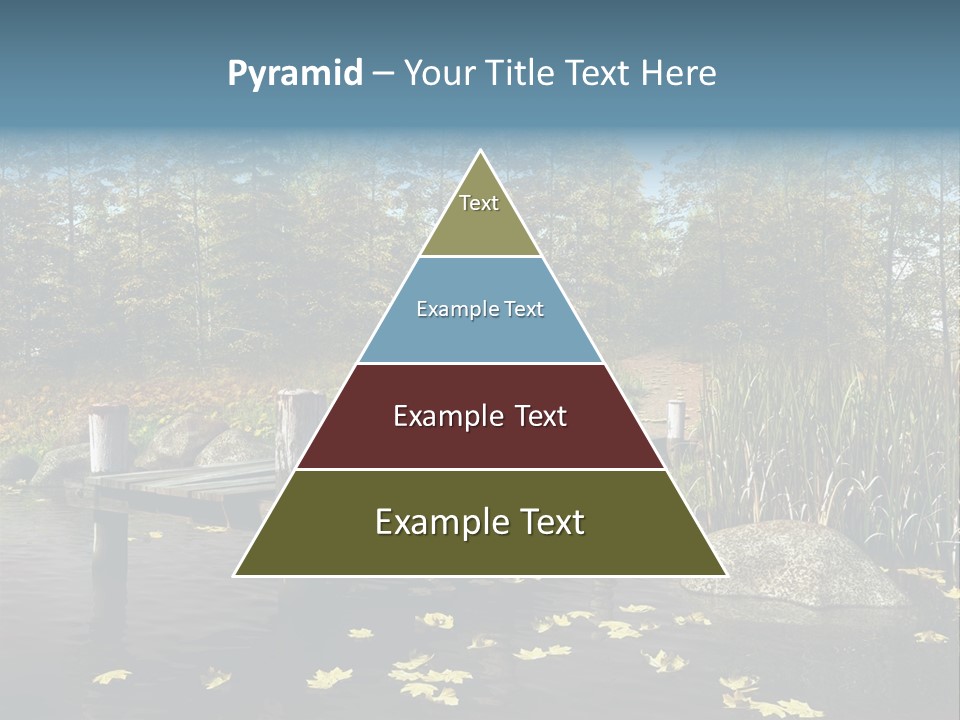 Las Drewniany Woda PowerPoint Template