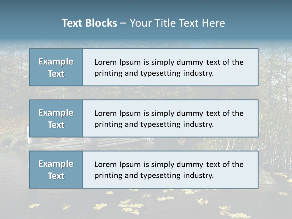 Las Drewniany Woda PowerPoint Template