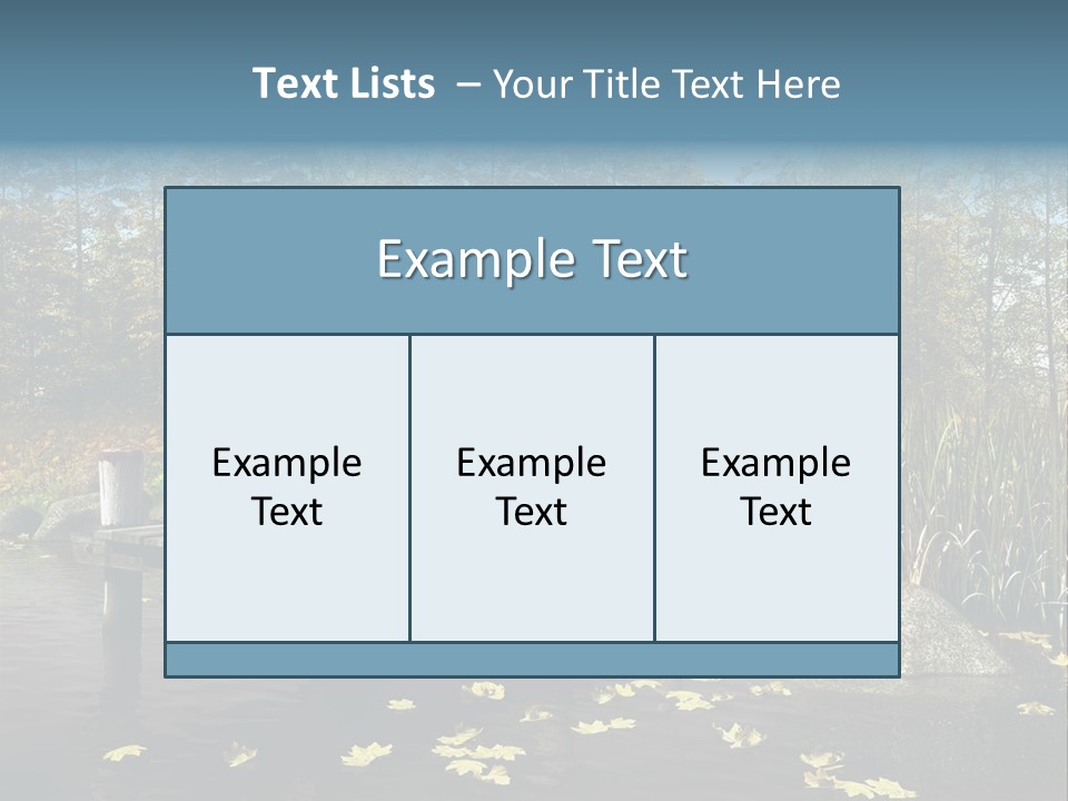 Las Drewniany Woda PowerPoint Template