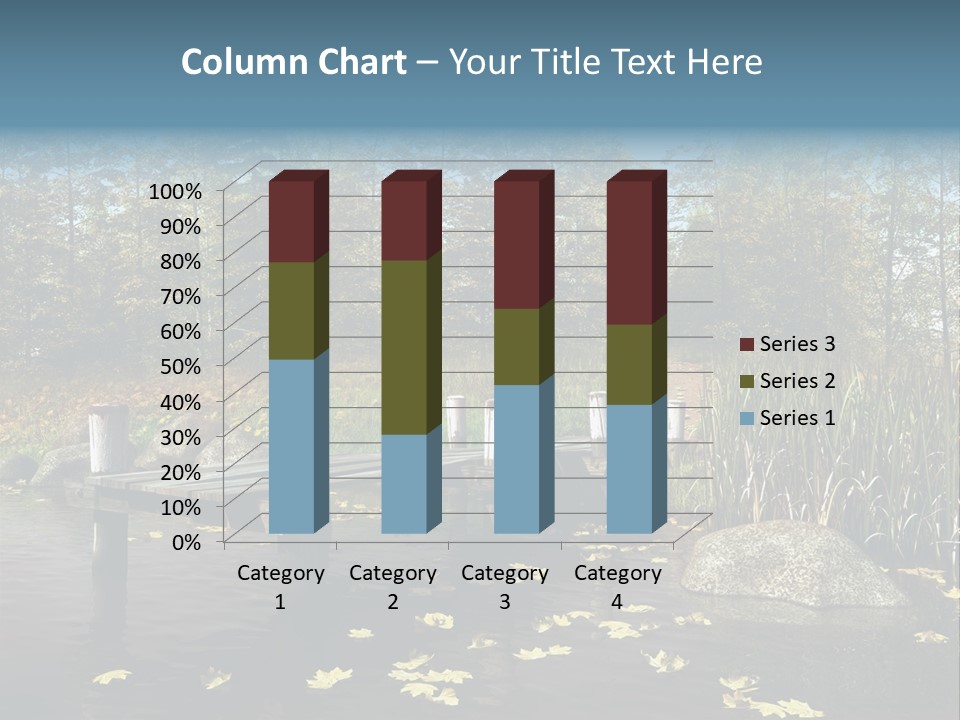 Las Drewniany Woda PowerPoint Template