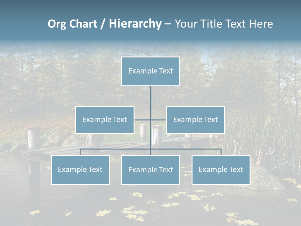 Las Drewniany Woda PowerPoint Template