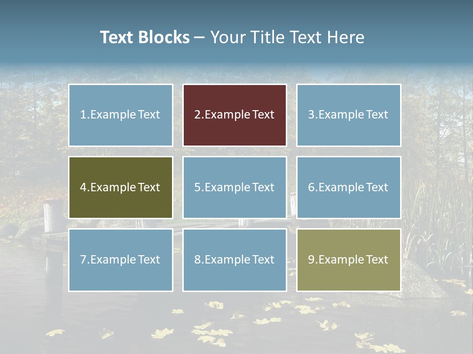 Las Drewniany Woda PowerPoint Template