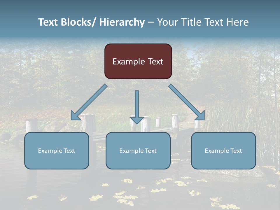Las Drewniany Woda PowerPoint Template