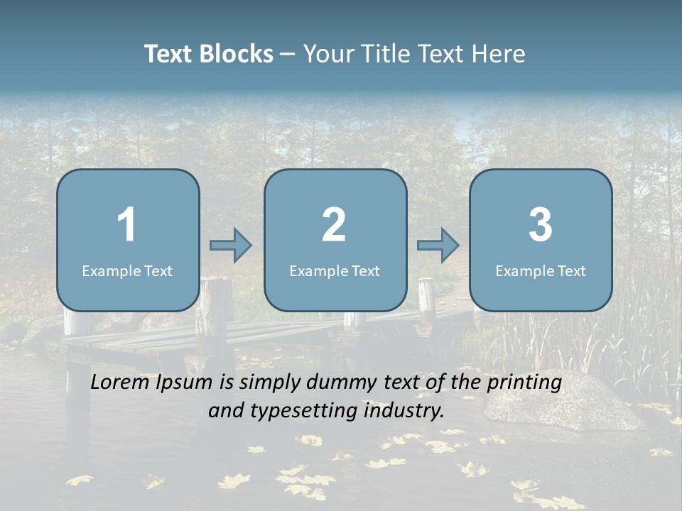 Las Drewniany Woda PowerPoint Template