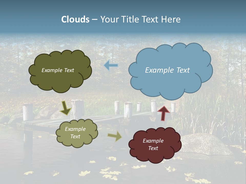 Las Drewniany Woda PowerPoint Template