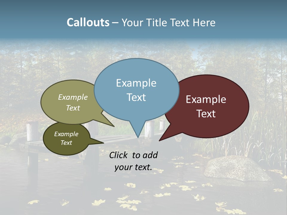 Las Drewniany Woda PowerPoint Template