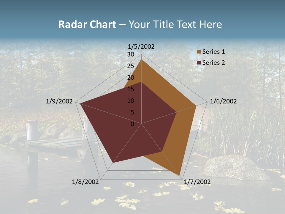 Las Drewniany Woda PowerPoint Template